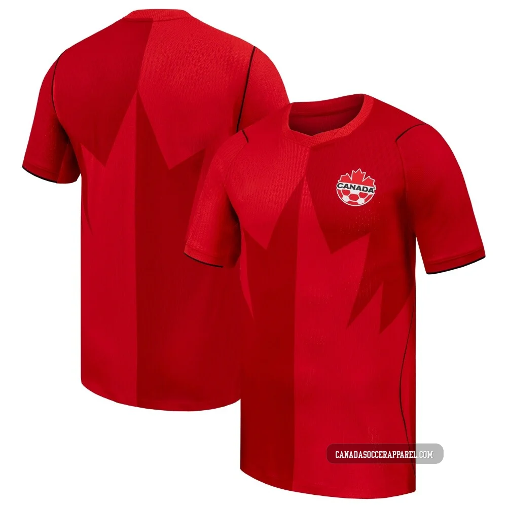 Men's Blank Red Authentic Canada National Team 2026 Home Match Soccer Jersey