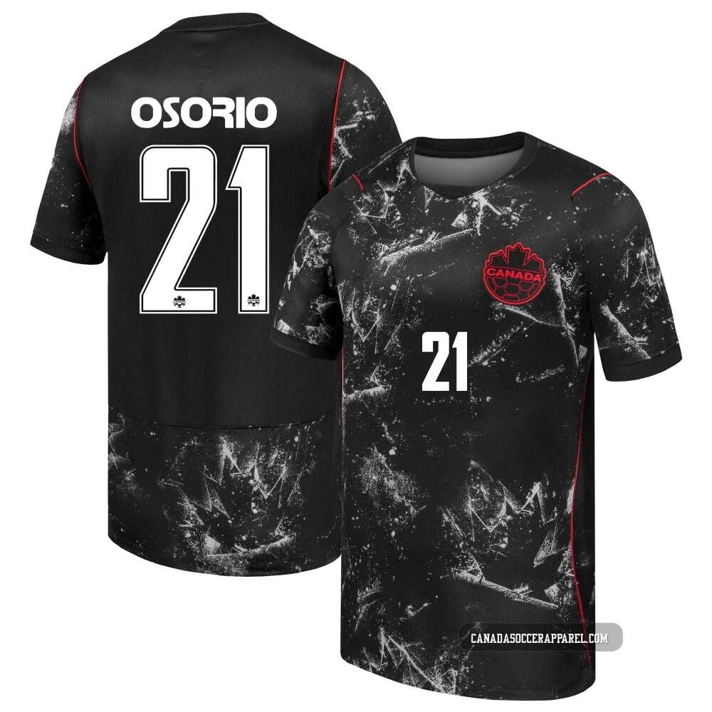 Men's Jonathan Osorio Black Replica ＃21 Canada National Team 2026
