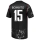 Men's Moïse Bombito Black Replica ＃15 Canada National Team 2026 Away Stadium Soccer Jersey