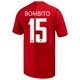 Men's Moïse Bombito Red Authentic ＃15 Canada National Team 2026 Home Match Soccer Jersey