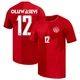 Men's Tani Oluwaseyi Red Authentic ＃12 Canada National Team 2026 Home Match Soccer Jersey