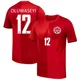 Men's Tani Oluwaseyi Red Replica ＃12 Canada National Team 2026 Home Stadium Soccer Jersey