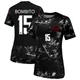 Women's Moïse Bombito Black Replica ＃15 Canada National Team 2026 Away Stadium Soccer Jersey