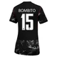 Women's Moïse Bombito Black Replica ＃15 Canada National Team 2026 Away Stadium Soccer Jersey