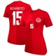 Women's Moïse Bombito Red Replica ＃15 Canada National Team 2026 Home Stadium Soccer Jersey
