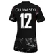 Women's Tani Oluwaseyi Black Replica ＃12 Canada National Team 2026 Away Stadium Soccer Jersey