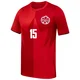 Youth Moïse Bombito Red Replica ＃15 Canada National Team 2026 Home Stadium Soccer Jersey
