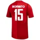 Youth Moïse Bombito Red Replica ＃15 Canada National Team 2026 Home Stadium Soccer Jersey