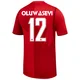 Youth Tani Oluwaseyi Red Replica ＃12 Canada National Team 2026 Home Stadium Soccer Jersey