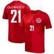 Youth Tani Oluwaseyi Red Replica ＃21 Canada National Team 2026 Home Stadium Soccer Jersey